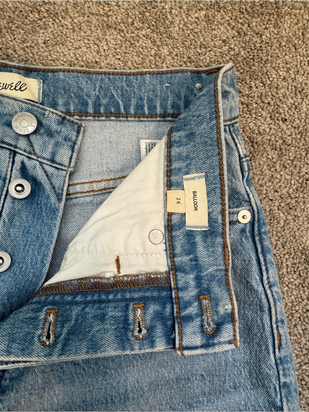 Madewell Light Wash High-Rise Balloon Jeans